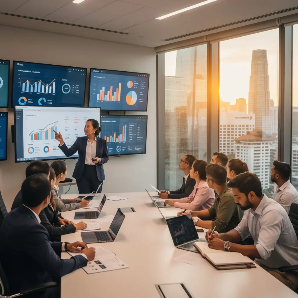 Professional business solutions illustration